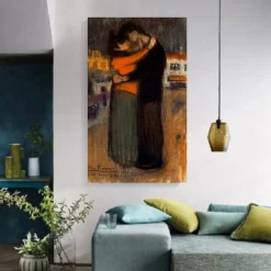 Lovers of the Street by Pablo Picasso Printed on Canvas