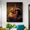 Rembrandt 1635 Self-Portrait with Saskia in the Parable of the Prodigal Son Printed on Canvas