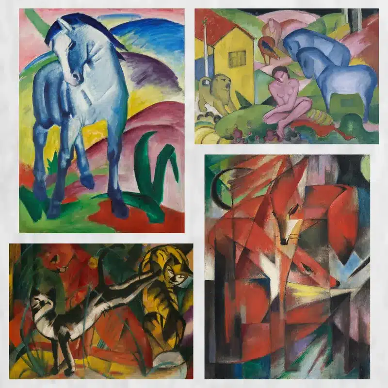 Wall Art by Franz Marc Printed on Canvas