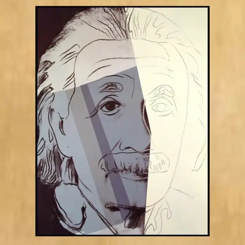 Albert Einstein by Andy Warhol Printed on Canvas