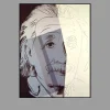Albert Einstein by Andy Warhol Printed on Canvas