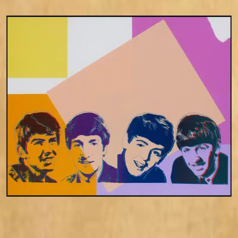Beatles by Andy Warhol Printed on Canvas