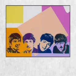 Beatles by Andy Warhol Printed on Canvas