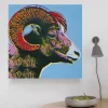 Bighorn Ram by Andy Warhol Printed on Canvas