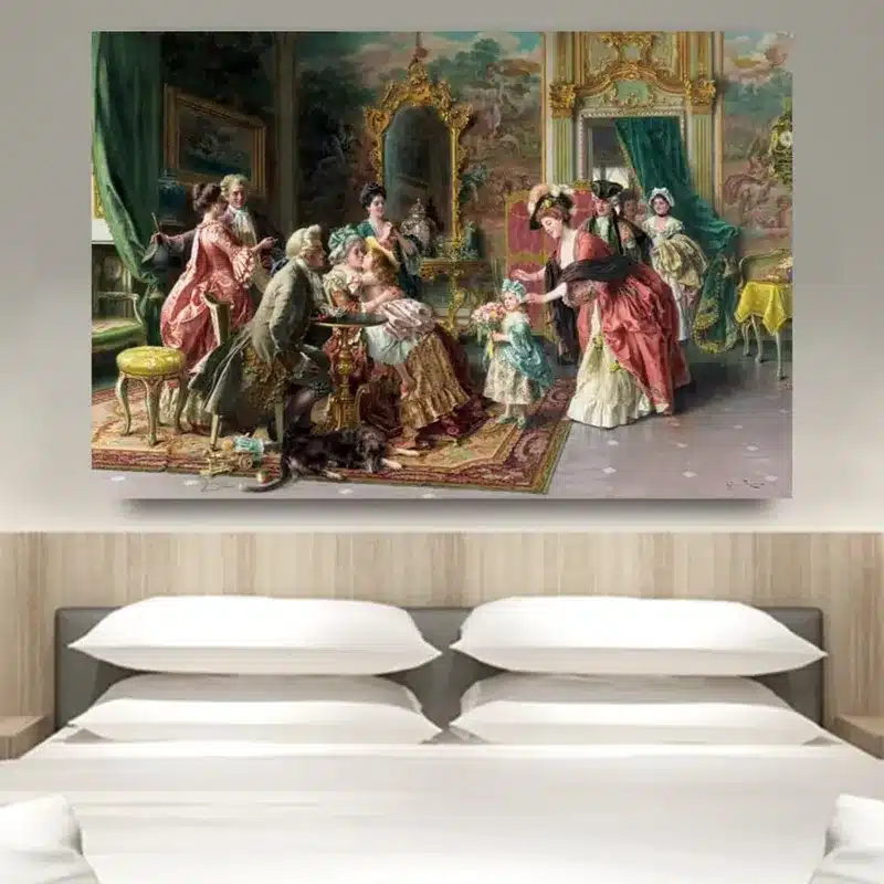 Grandmother's Birthday by Arturo Ricci Printed on Canvas