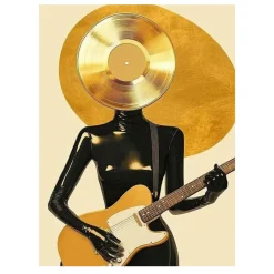 Guitarist With a Golden Record Head