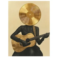 Guitarist With a Golden Record Head