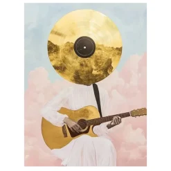 Guitarist With a Golden Record Head