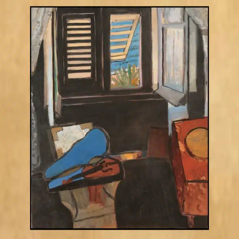 Interior with a Violin by Henri Matisse Printed on Canvas