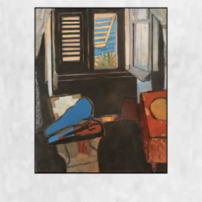Interior with a Violin by Henri Matisse Printed on Canvas