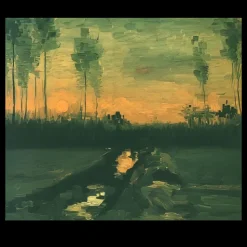 Landscape at Dusk by Vincent van Gogh 1885