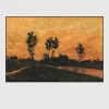 Landscape at Sunset by Vincent van Gogh Printed on Canvas
