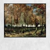 Lane with Poplars by Vincent van Gogh Printed on Canvas