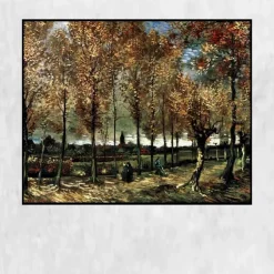 Lane with Poplars by Vincent van Gogh Printed on Canvas