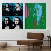 Mona Lisa Four Times and Hitchcock by Andy Warhol Printed on Canvas