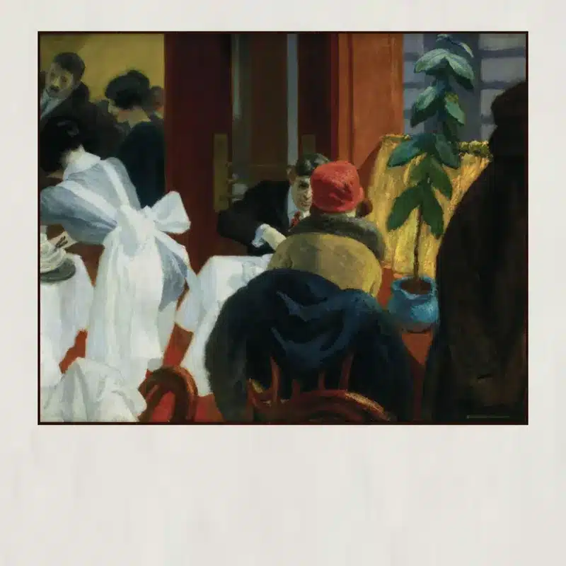 New York Restaurant by Edward Hopper Printed on Canvas