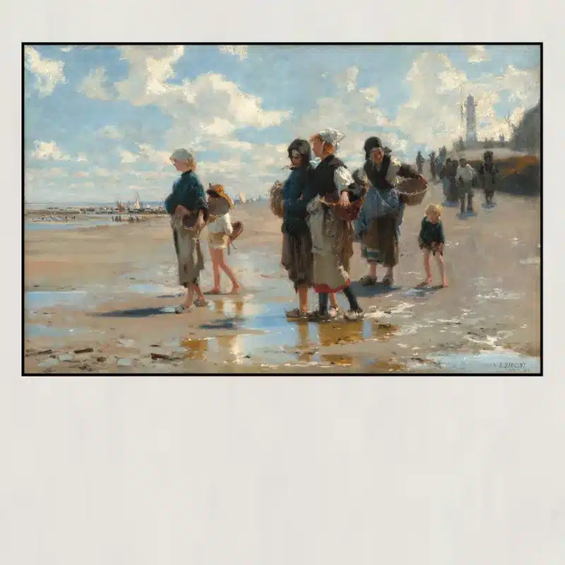 On the Way to Fishing by John Singer Sargent Printed on Canvas