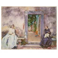 Painting by John Singer Sargent 1909 The Garden Wall