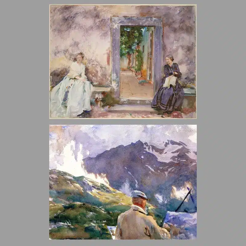 Watercolor Paintings by John Singer Sargent Printed on Canvas