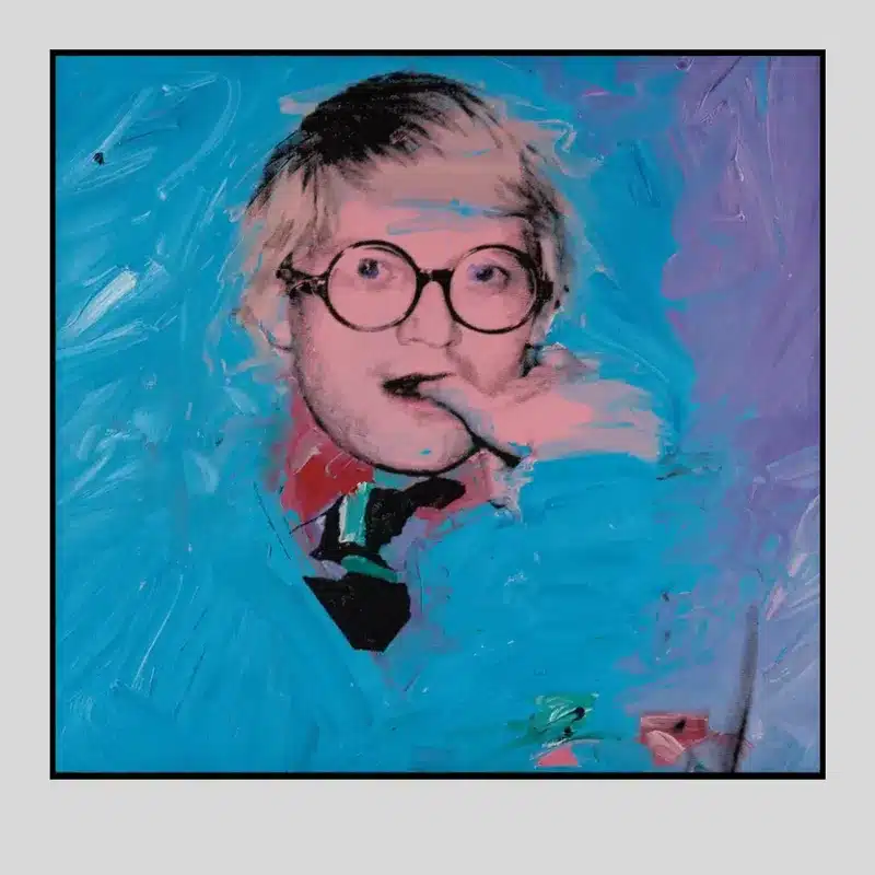 Portrait of David Hockney by Andy Warhol Printed on Canvas