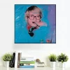 Portrait of David Hockney by Andy Warhol Printed on Canvas