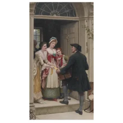 Ribbons and Laces for Very Pretty Faces by Edmund Leighton 1902