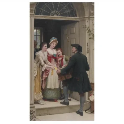 Ribbons and Laces for Very Pretty Faces by Edmund Leighton 1902