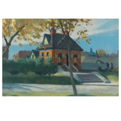 Small Town Station by Edward Hopper 1950