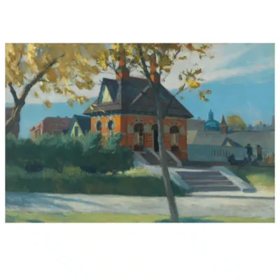 Small Town Station by Edward Hopper 1950