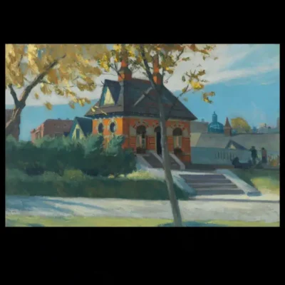 Small Town Station by Edward Hopper 1950