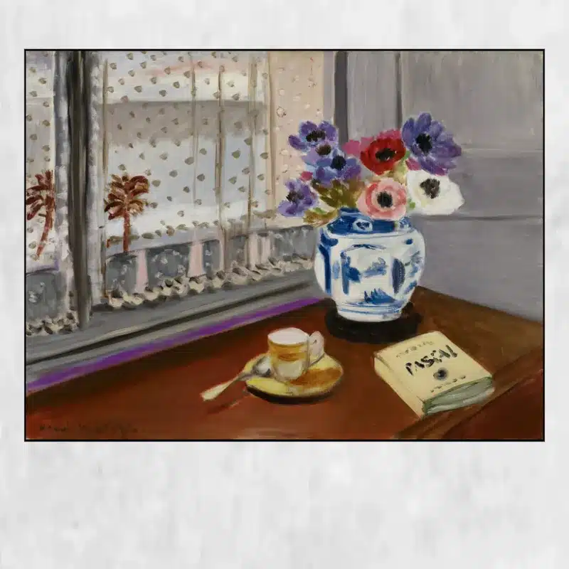 Still Life with Pascal’s Pensées by Henri Matisse Printed on Canvas