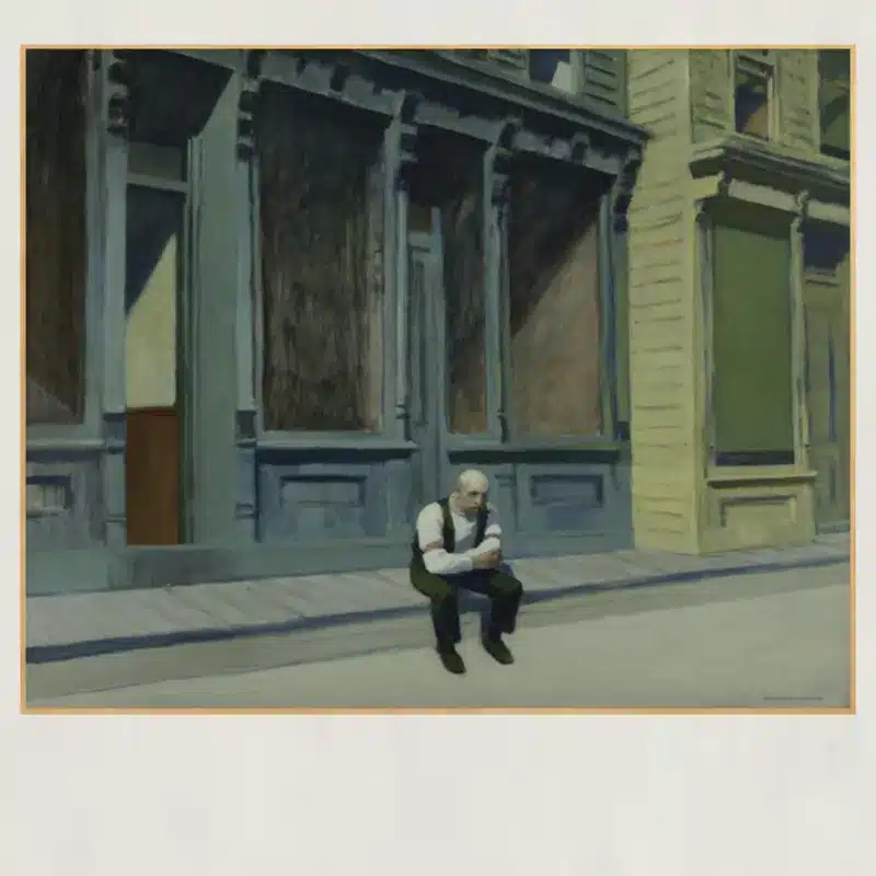 Sunday by Edward Hopper Printed on Canvas