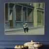 Sunday by Edward Hopper Printed on Canvas