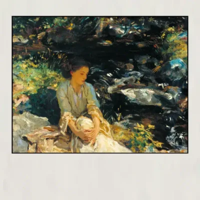The Black Brook by John Singer Sargent Printed on Canvas