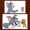 The Cat and Mouse Tom and Jerry Printed on Canvas