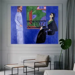 The Conversation by Henri Matisse Printed on Canvas