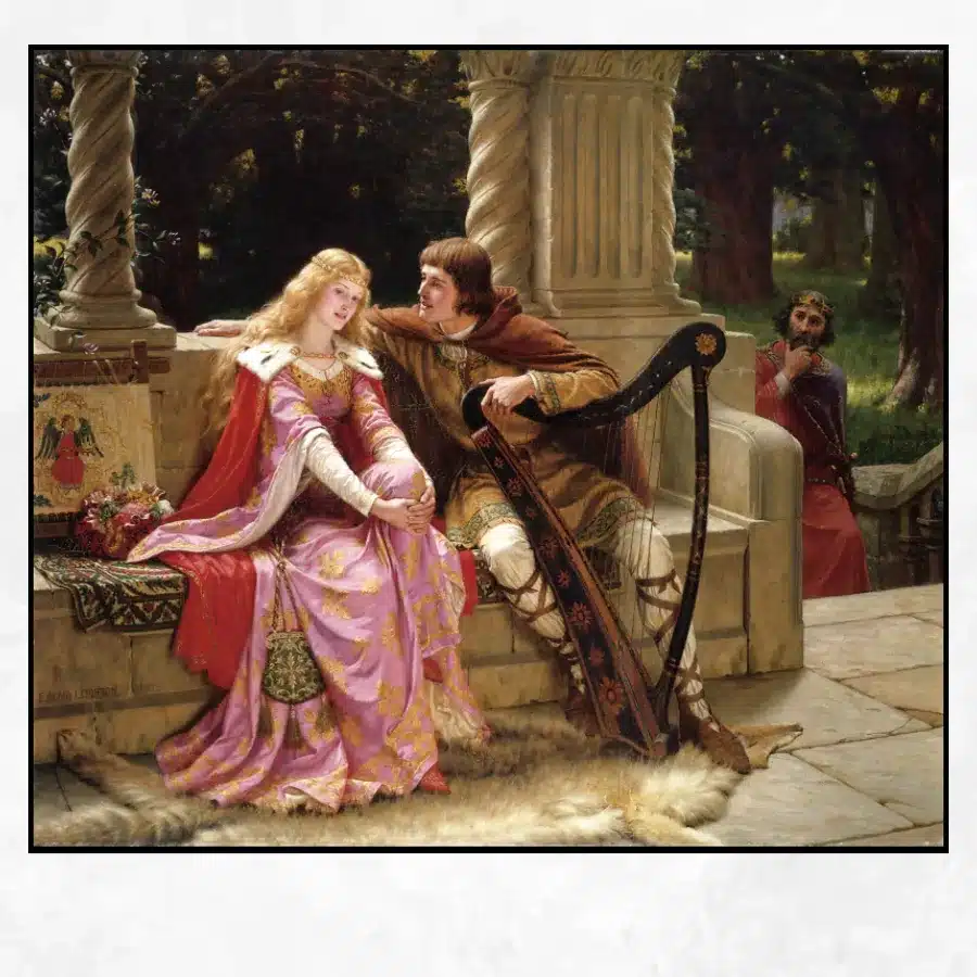 The End of the Song by Edmund Blair Leighton Printed on Canvas