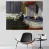 Two on the Aisle by Edward Hopper Printed on Canvas