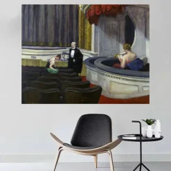 Two on the Aisle by Edward Hopper Printed on Canvas