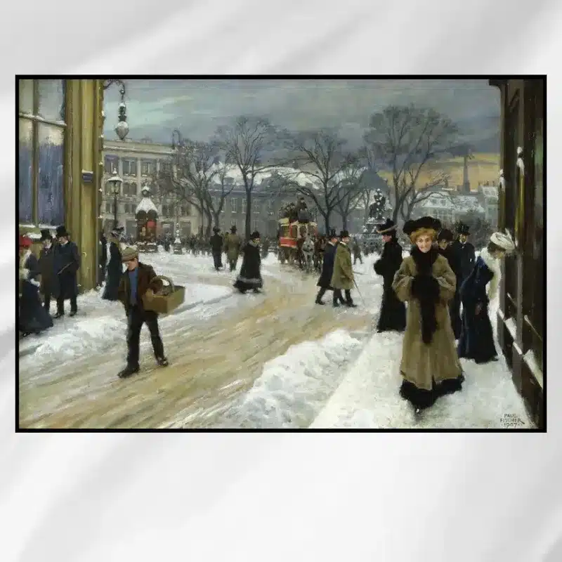 Winter Day by Paul Gustav Fischer 1907 Printed on Canvas
