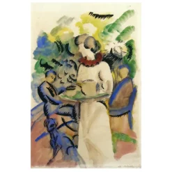 Afternoon in the Garden by August Macke 1913