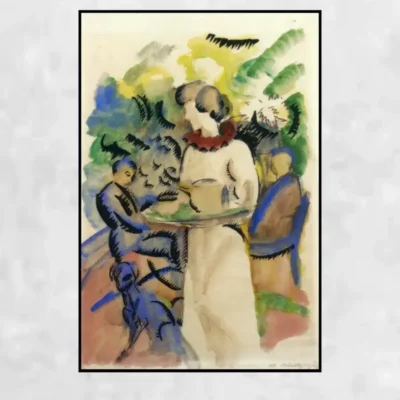 Afternoon in the Garden by August Macke Printed on Canvas