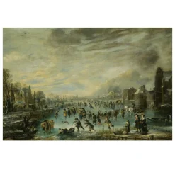 Winter Landscape with Figures by Aert van der Neer 1665