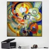 Carousel of Pigs by Robert Delaunay Printed on Canvas