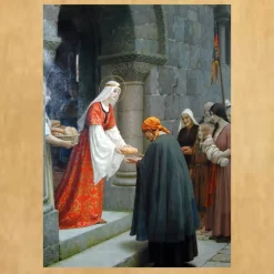 Charity of St. Elizabeth of Hungary by Frederic Leighton