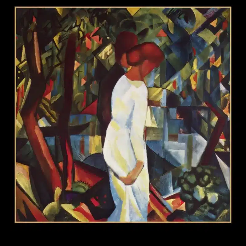 Couple in the Woods by August Macke Printed on Canvas