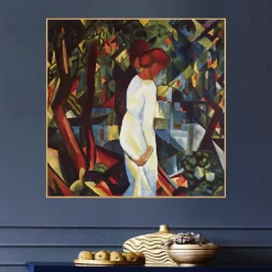 Couple in the Woods by August Macke Printed on Canvas
