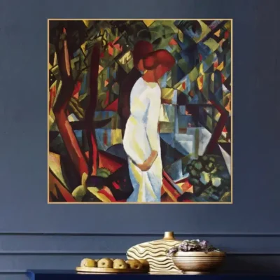 Couple in the Woods by August Macke Printed on Canvas