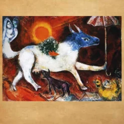 Cow with Parasol by Marc Chagall 1946
