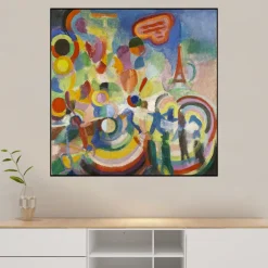 Homage to Blériot by Robert Delaunay Printed on Canvas